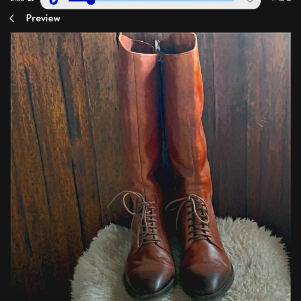 Whiskey cognac tall boots